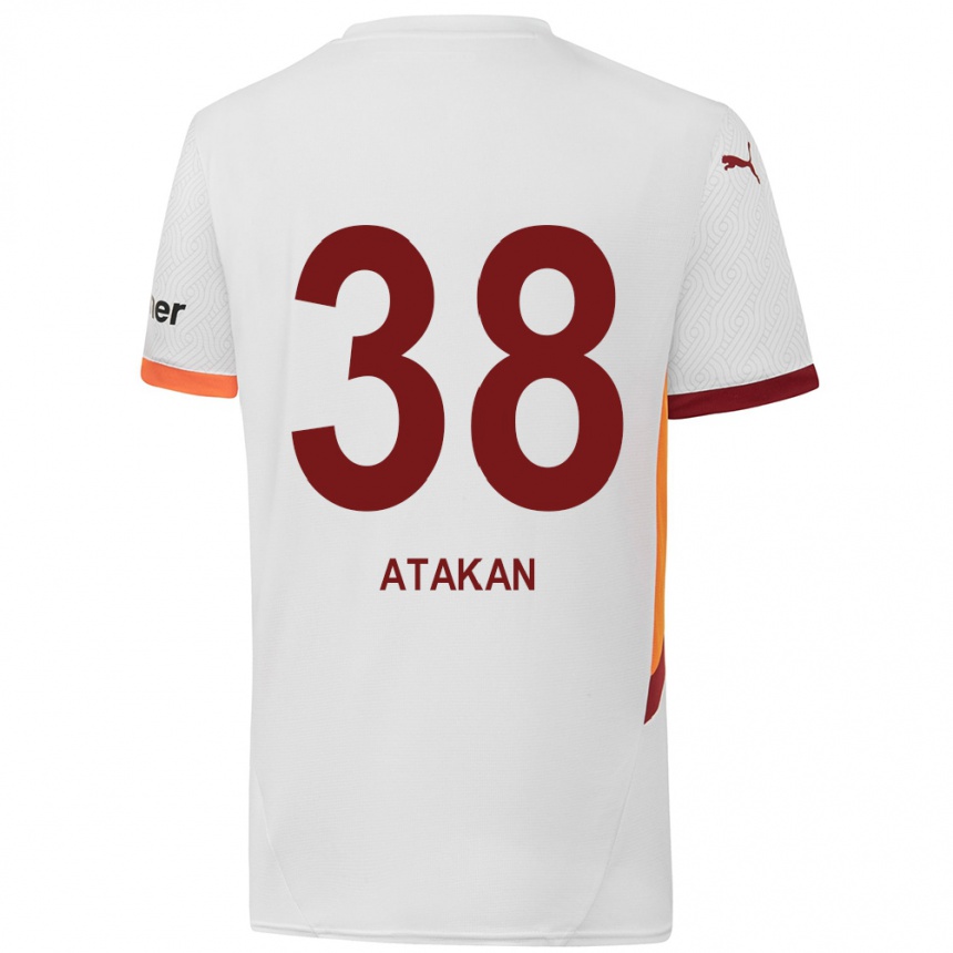 Men Football Atakan Ordu #38 White Yellow Red Away Jersey 2024/25 T-Shirt Za