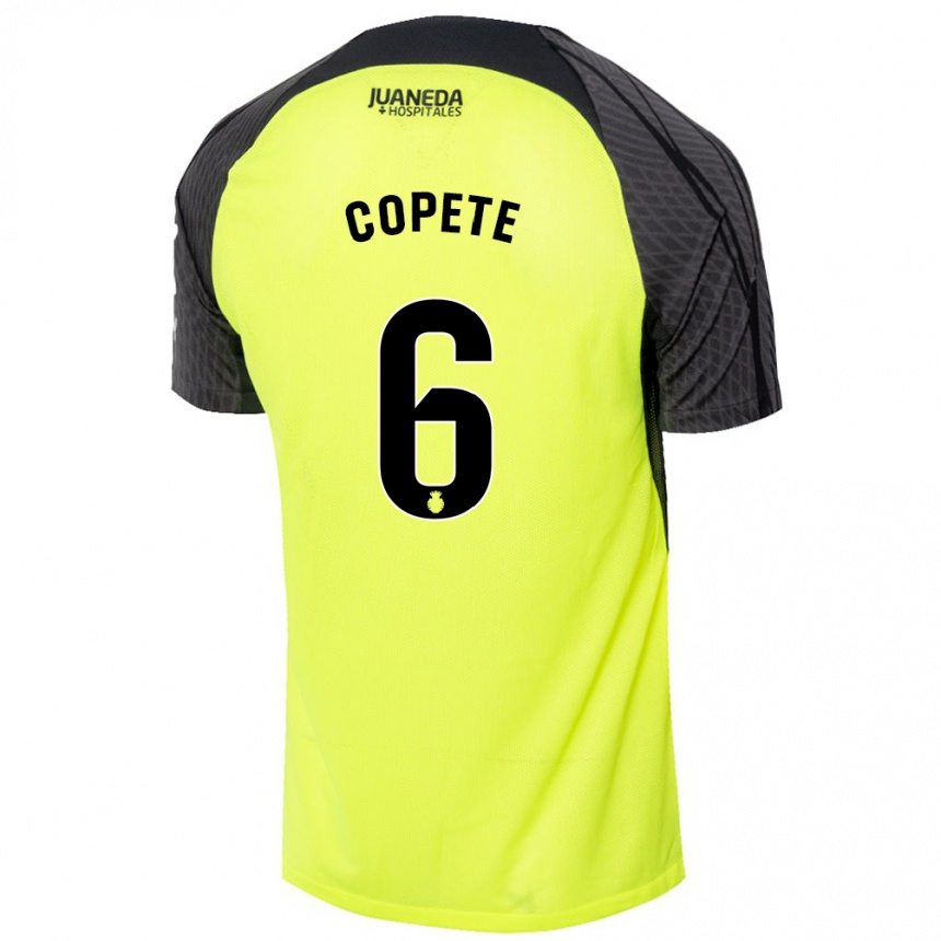 Men Football José Copete #6 Fluorescent Green Black Away Jersey 2024/25 T-Shirt Za