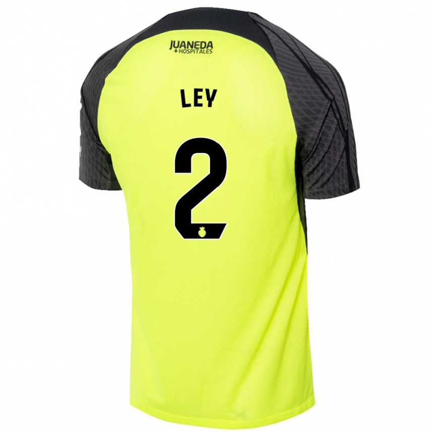 Men Football Yuzún Ley #2 Fluorescent Green Black Away Jersey 2024/25 T-Shirt Za