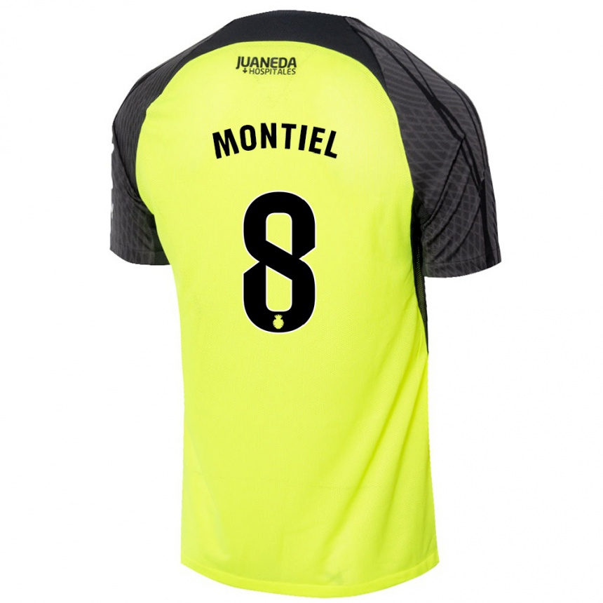 Men Football Luis Montiel #8 Fluorescent Green Black Away Jersey 2024/25 T-Shirt Za