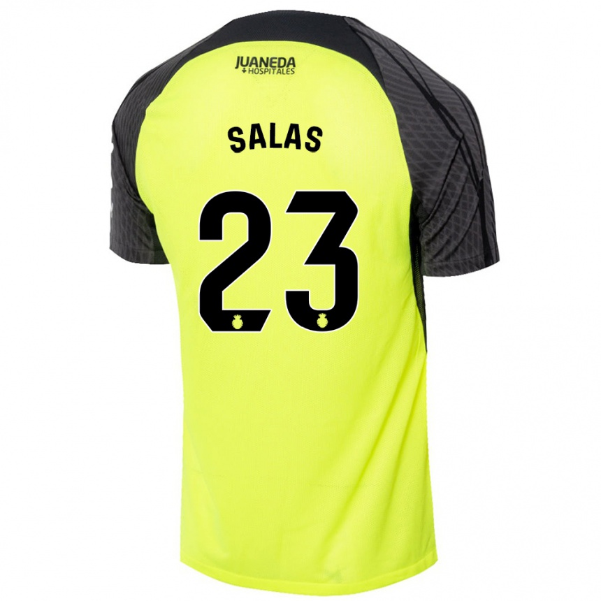 Men Football Jan Salas #23 Fluorescent Green Black Away Jersey 2024/25 T-Shirt Za