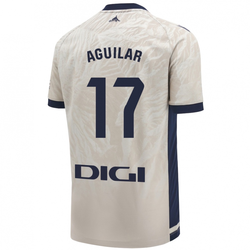 Men Football Eneko Aguilar #17 Light Gray Away Jersey 2024/25 T-Shirt Za