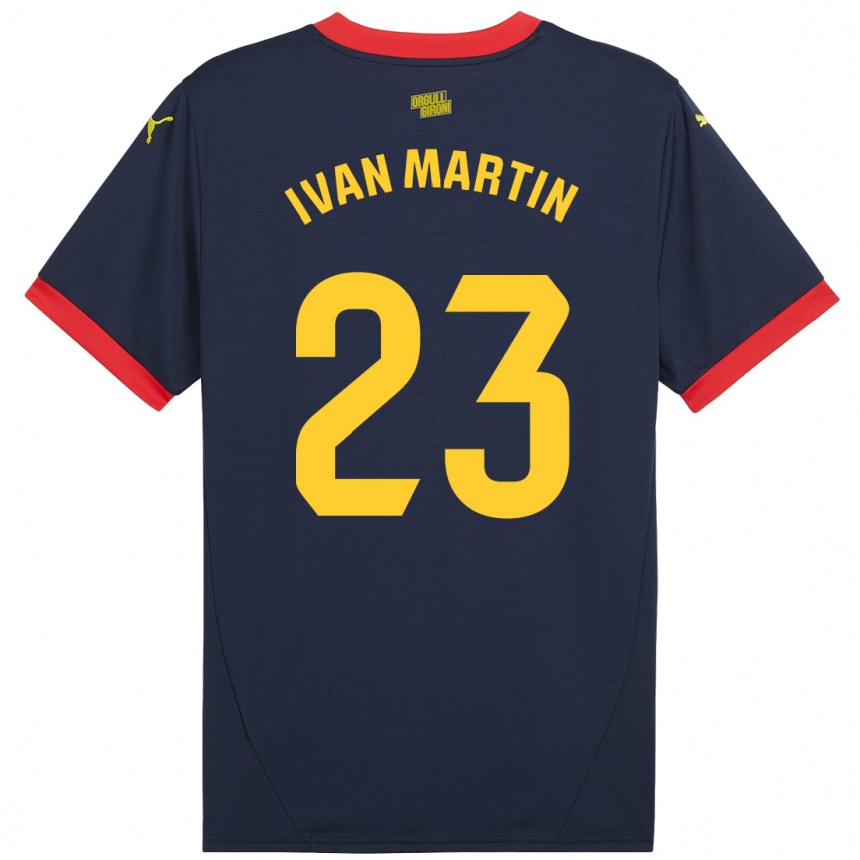 Men Football Iván Martín #23 Navy Red Away Jersey 2024/25 T-Shirt Za