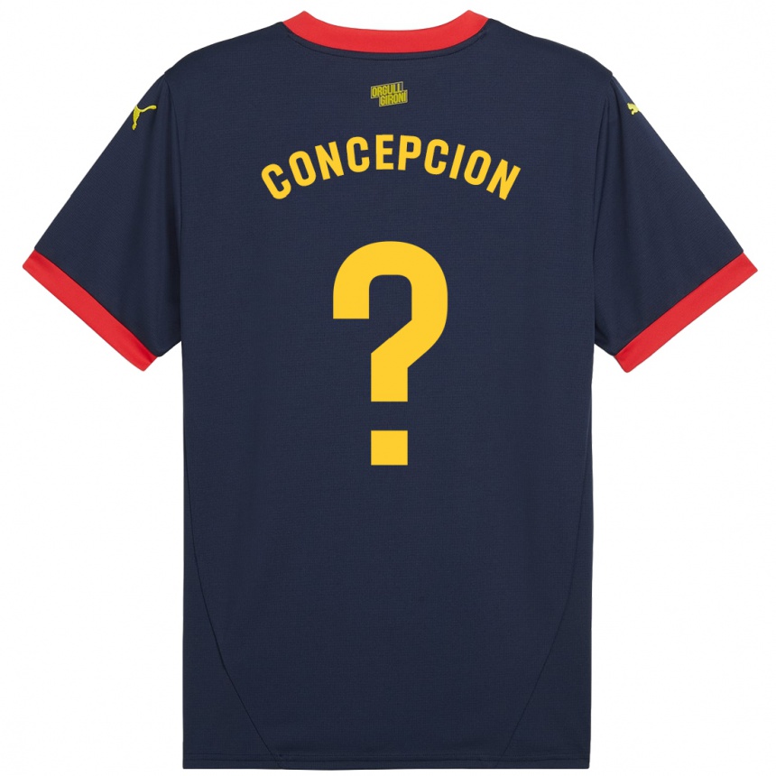 Men Football Elian Concepción #0 Navy Red Away Jersey 2024/25 T-Shirt Za