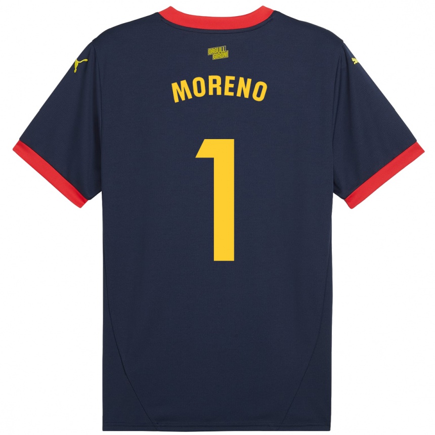 Men Football Gerard Moreno #1 Navy Red Away Jersey 2024/25 T-Shirt Za