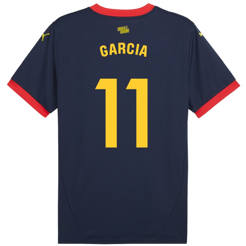 Men Football Jastin García #11 Navy Red Away Jersey 2024/25 T-Shirt Za