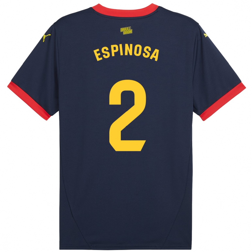 Men Football Bernardo Espinosa #2 Navy Red Away Jersey 2024/25 T-Shirt Za