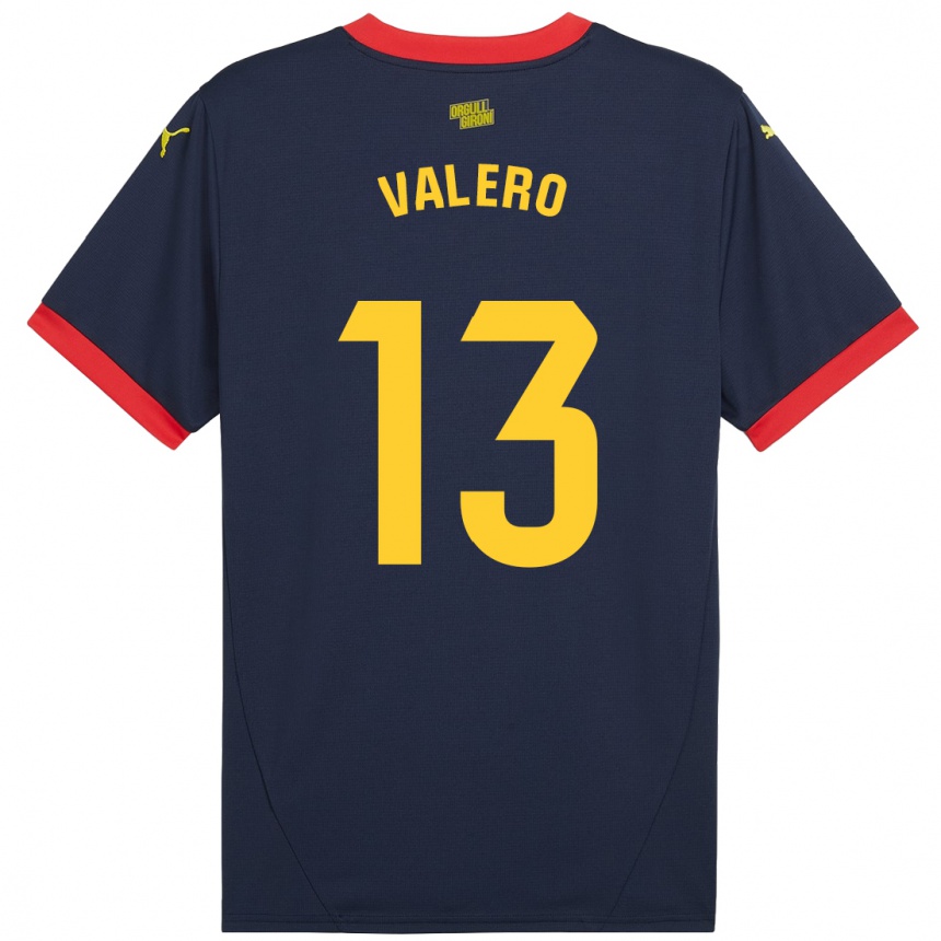 Men Football Eliana Valero #13 Navy Red Away Jersey 2024/25 T-Shirt Za