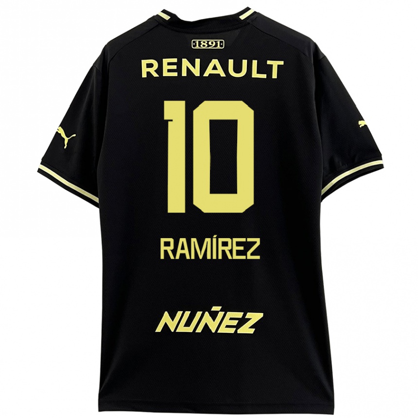 Men Football Gastón Ramírez #10 Black Yellow Away Jersey 2024/25 T-Shirt Za