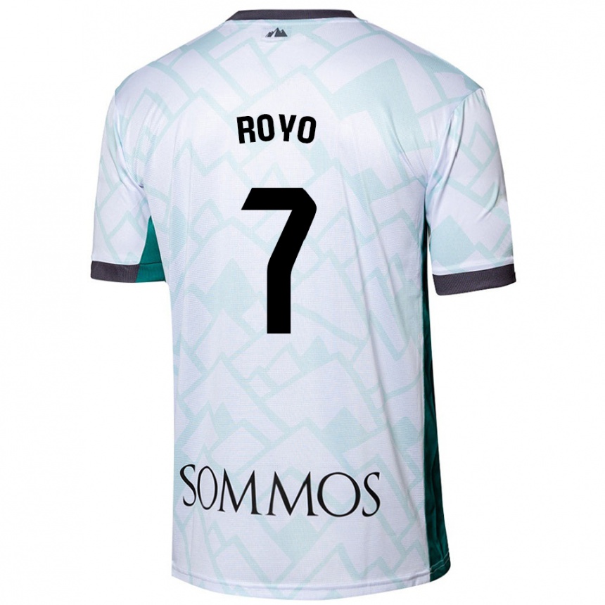 Men Football Laura Royo #7 White Green Away Jersey 2024/25 T-Shirt Za