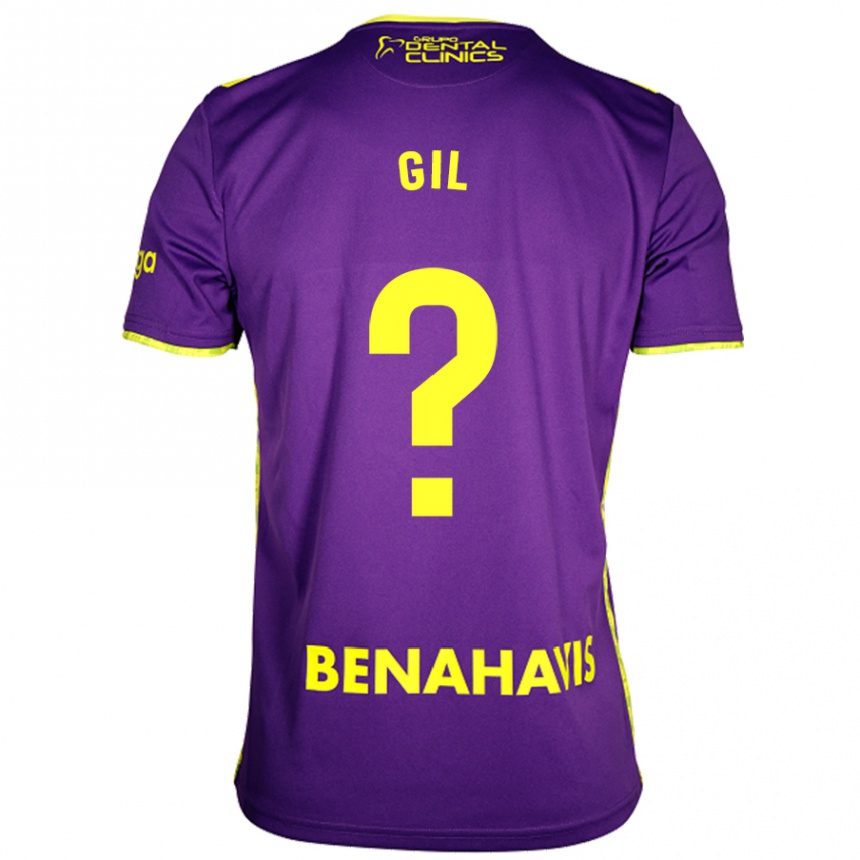 Men Football José Gil #0 Purple Yellow Away Jersey 2024/25 T-Shirt Za