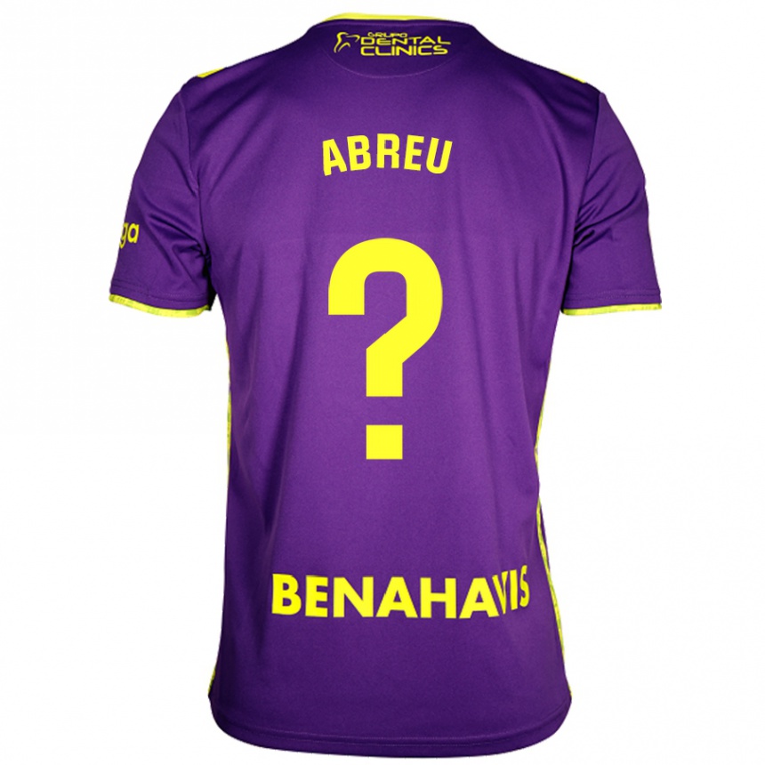 Men Football Marco Abreu #0 Purple Yellow Away Jersey 2024/25 T-Shirt Za