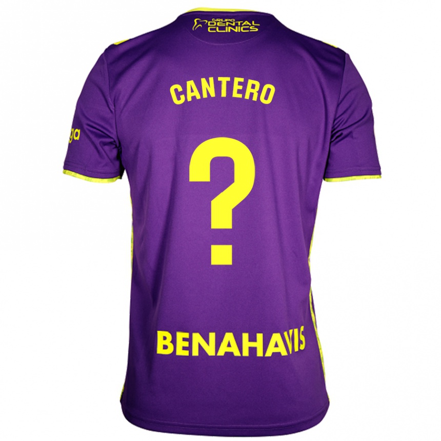 Men Football José Cantero #0 Purple Yellow Away Jersey 2024/25 T-Shirt Za