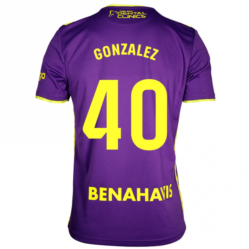 Men Football Carol González #40 Purple Yellow Away Jersey 2024/25 T-Shirt Za