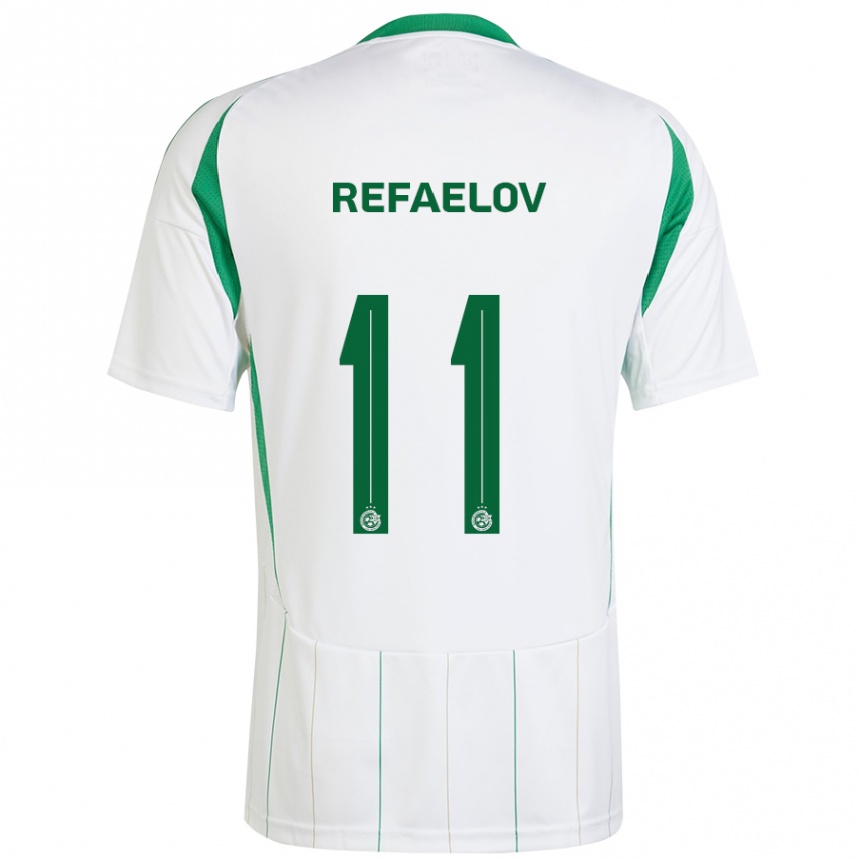 Men Football Lior Refaelov #11 White Green Away Jersey 2024/25 T-Shirt Za