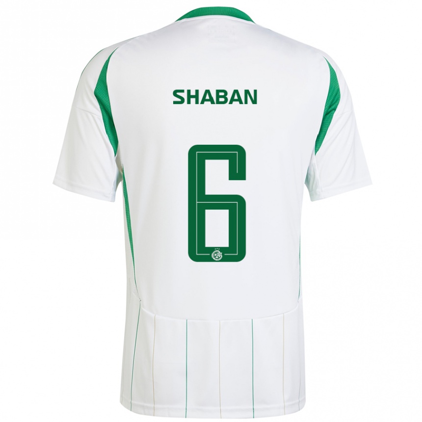 Men Football Loay Shaban #6 White Green Away Jersey 2024/25 T-Shirt Za