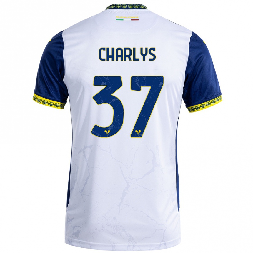 Men Football Charlys #37 White Blue Away Jersey 2024/25 T-Shirt Za