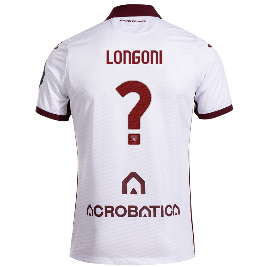 Men Football Marco Longoni #0 White Maroon Away Jersey 2024/25 T-Shirt Za