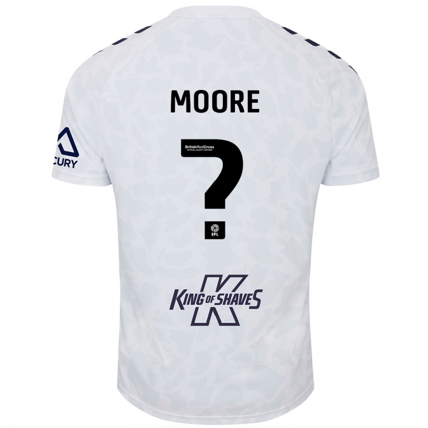 Men Football Isaac Moore #0 White Away Jersey 2024/25 T-Shirt Za