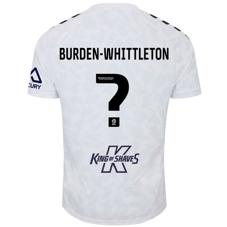 Men Football Charlie Burden-Whittleton #0 White Away Jersey 2024/25 T-Shirt Za