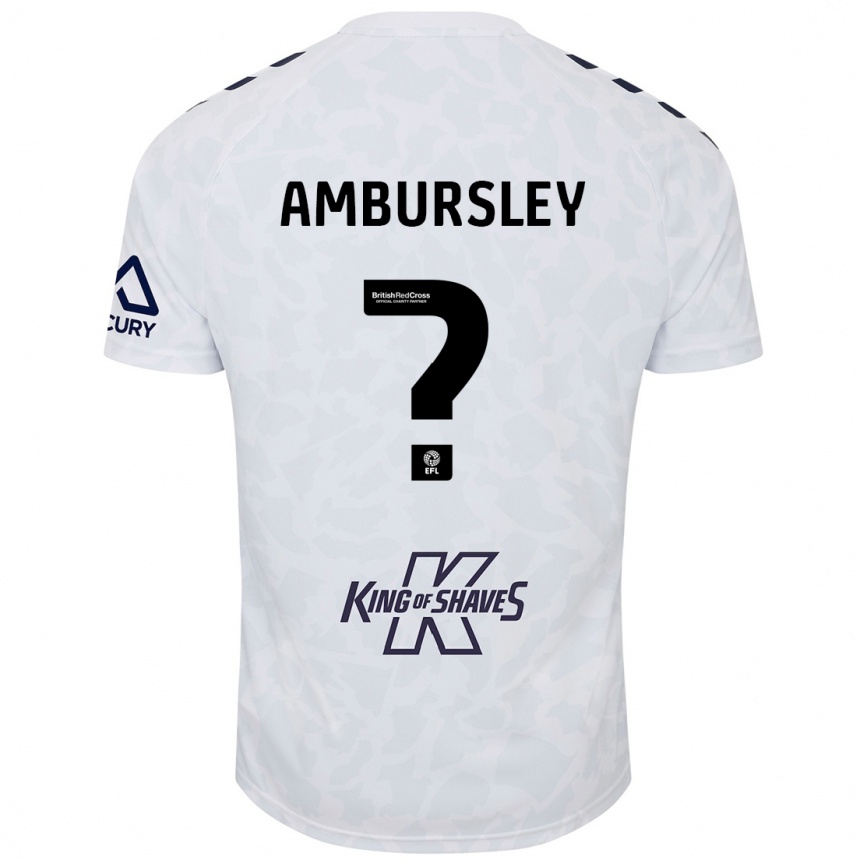 Men Football Conrad Ambursley #0 White Away Jersey 2024/25 T-Shirt Za