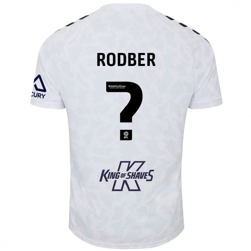 Men Football Samuel Rodber #0 White Away Jersey 2024/25 T-Shirt Za