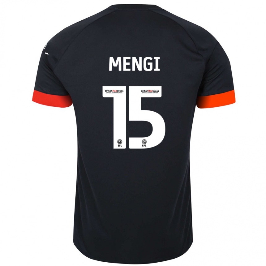 Men Football Teden Mengi #15 Black Orange Away Jersey 2024/25 T-Shirt Za