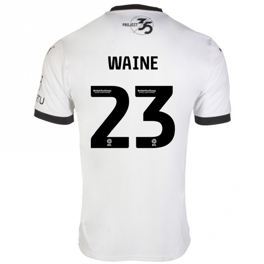 Men Football Ben Waine #23 White Black Away Jersey 2024/25 T-Shirt Za