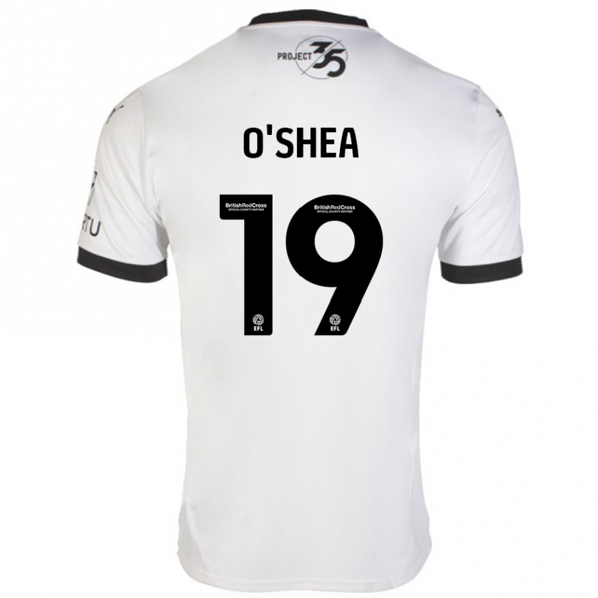 Men Football Erin O'shea #19 White Black Away Jersey 2024/25 T-Shirt Za