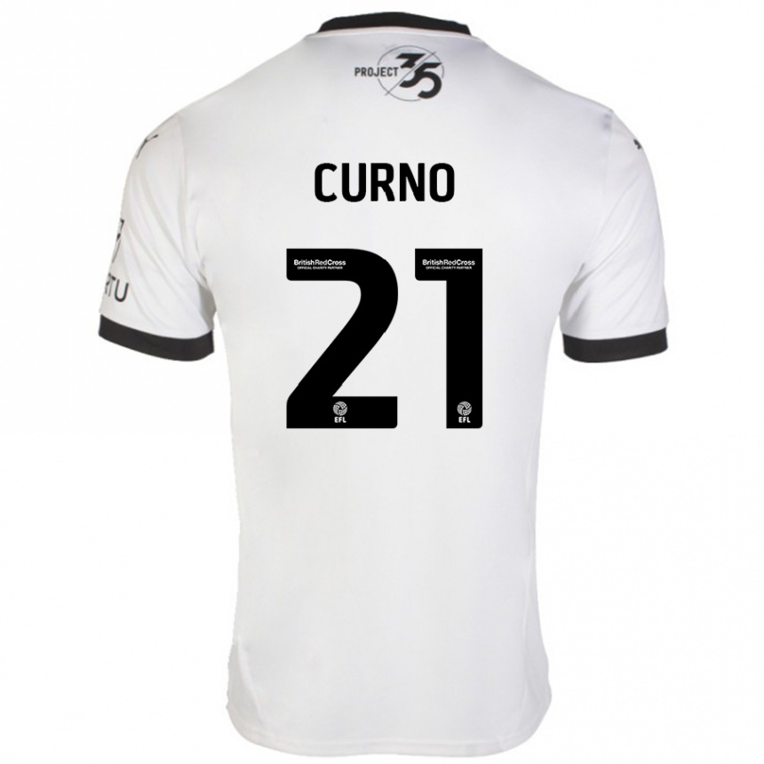 Men Football Maddi Curno #21 White Black Away Jersey 2024/25 T-Shirt Za