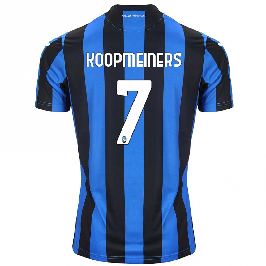 Women Football Teun Koopmeiners #7 Blue Black Home Jersey 2024/25 T-Shirt Za