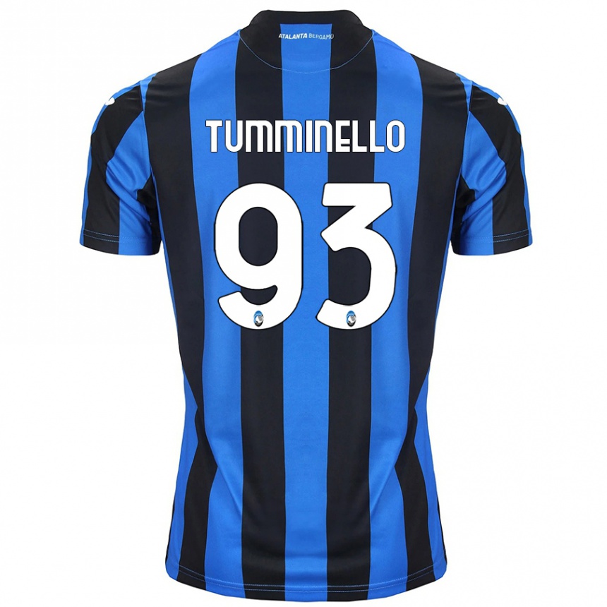 Women Football Marco Tumminello #93 Blue Black Home Jersey 2024/25 T-Shirt Za