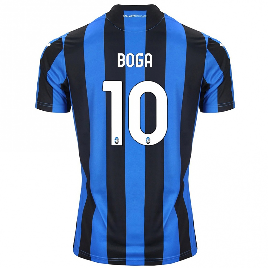 Women Football Jeremie Boga #10 Blue Black Home Jersey 2024/25 T-Shirt Za