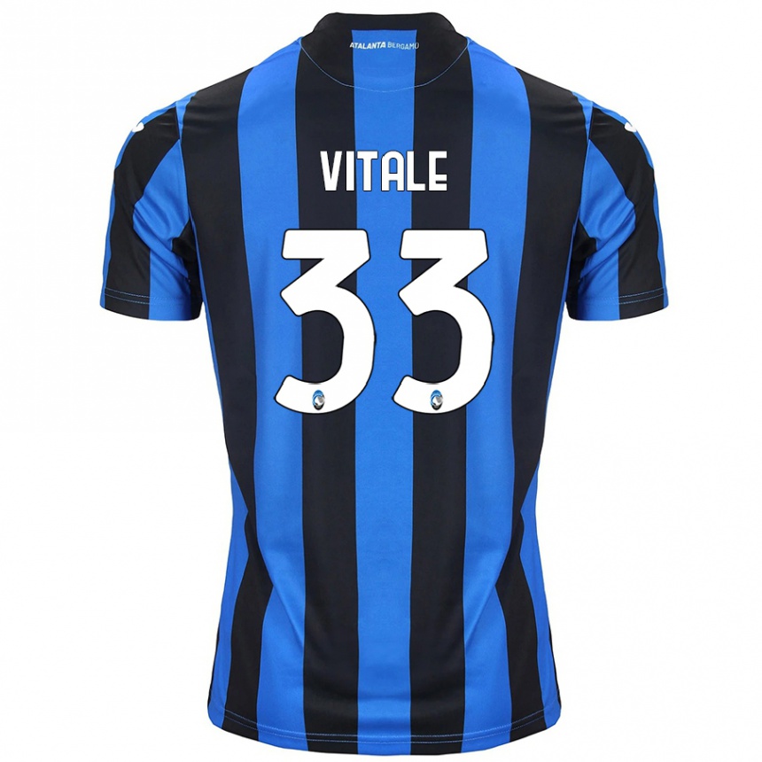 Women Football Francesca Vitale #33 Blue Black Home Jersey 2024/25 T-Shirt Za