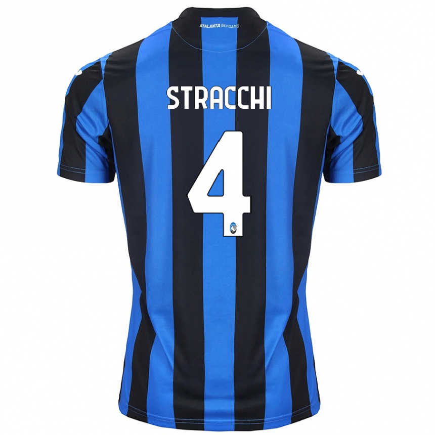 Women Football Daniela Stracchi #4 Blue Black Home Jersey 2024/25 T-Shirt Za