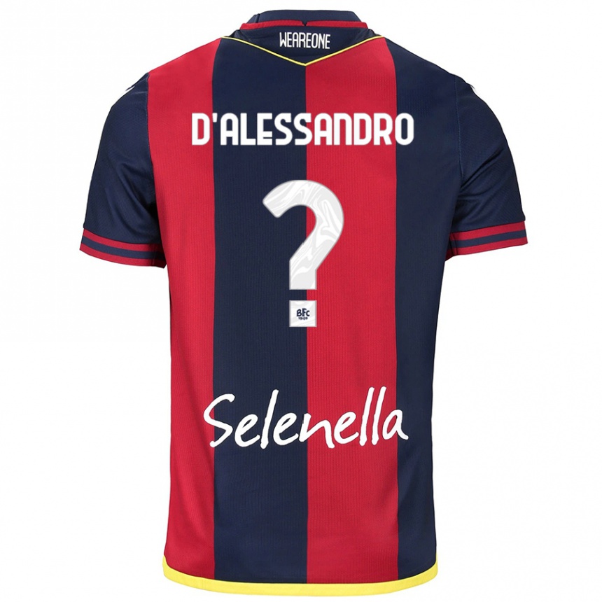 Women Football Giuliano D'alessandro #0 Red Royal Blue Home Jersey 2024/25 T-Shirt Za