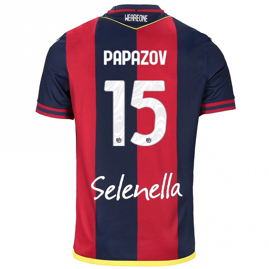 Women Football Dimitar Papazov #15 Red Royal Blue Home Jersey 2024/25 T-Shirt Za