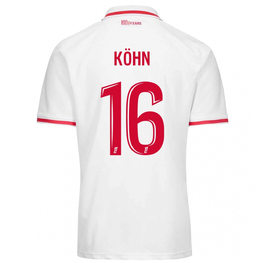 Women Football Philipp Köhn #16 White Red Home Jersey 2024/25 T-Shirt Za