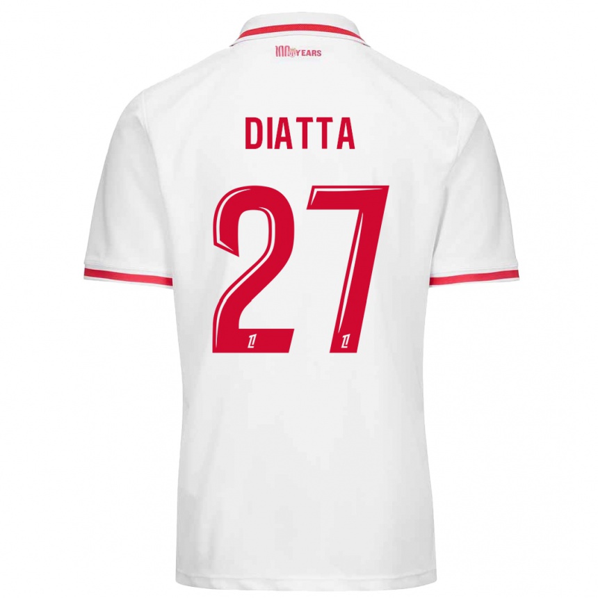 Women Football Krépin Diatta #27 White Red Home Jersey 2024/25 T-Shirt Za