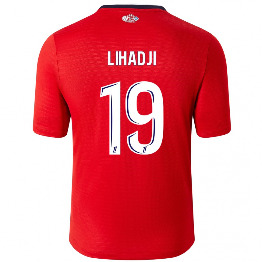 Women Football Isaac Lihadji #19 Red White Home Jersey 2024/25 T-Shirt Za