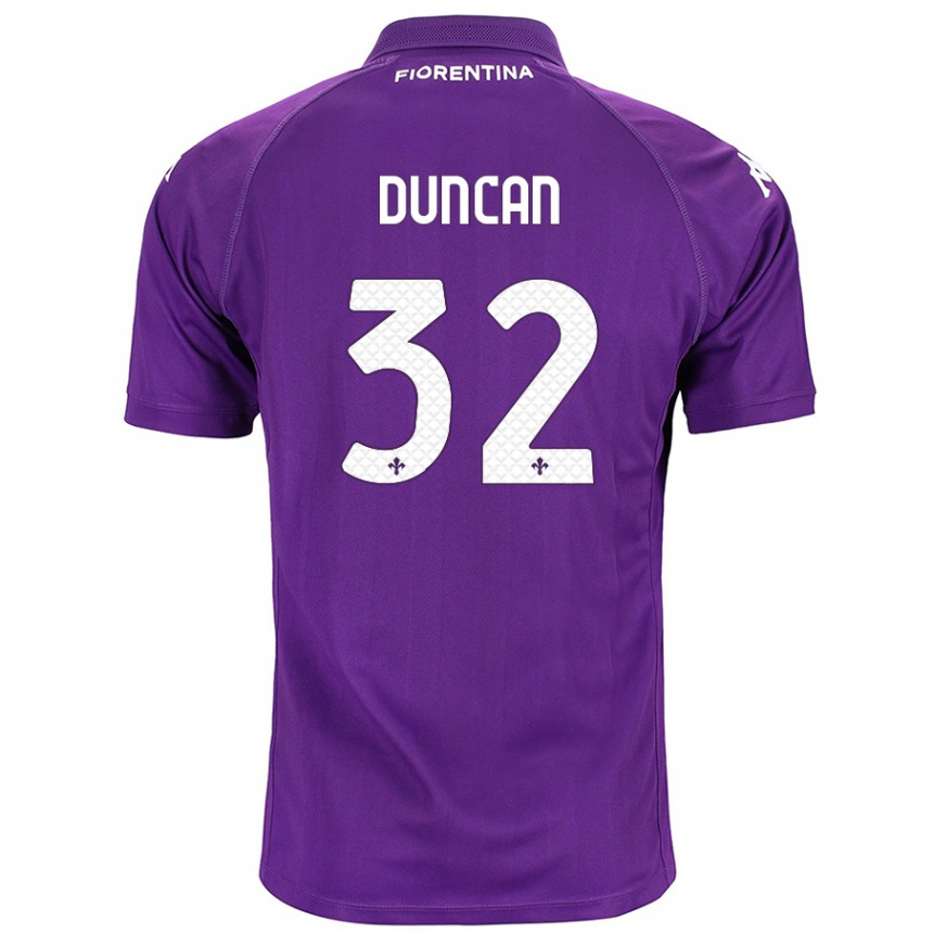 Women Football Alfred Duncan #32 Purple Home Jersey 2024/25 T-Shirt Za