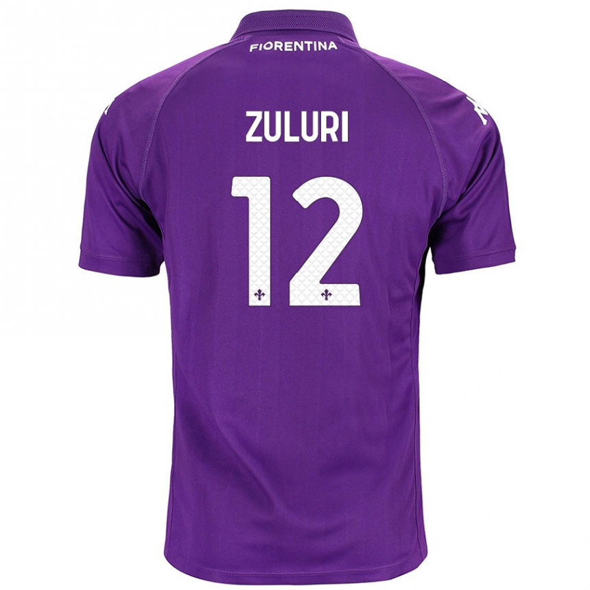 Women Football Athena Zuluri #12 Purple Home Jersey 2024/25 T-Shirt Za