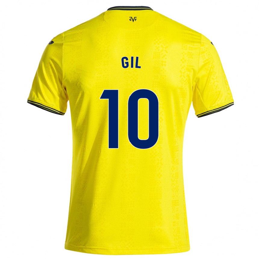 Women Football Markel Gil #10 Yellow Black Home Jersey 2024/25 T-Shirt Za