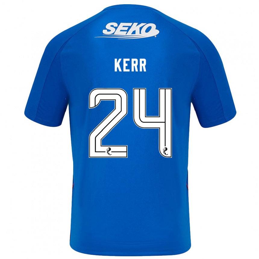 Women Football Samantha Mary Kerr #24 Dark Blue Home Jersey 2024/25 T-Shirt Za