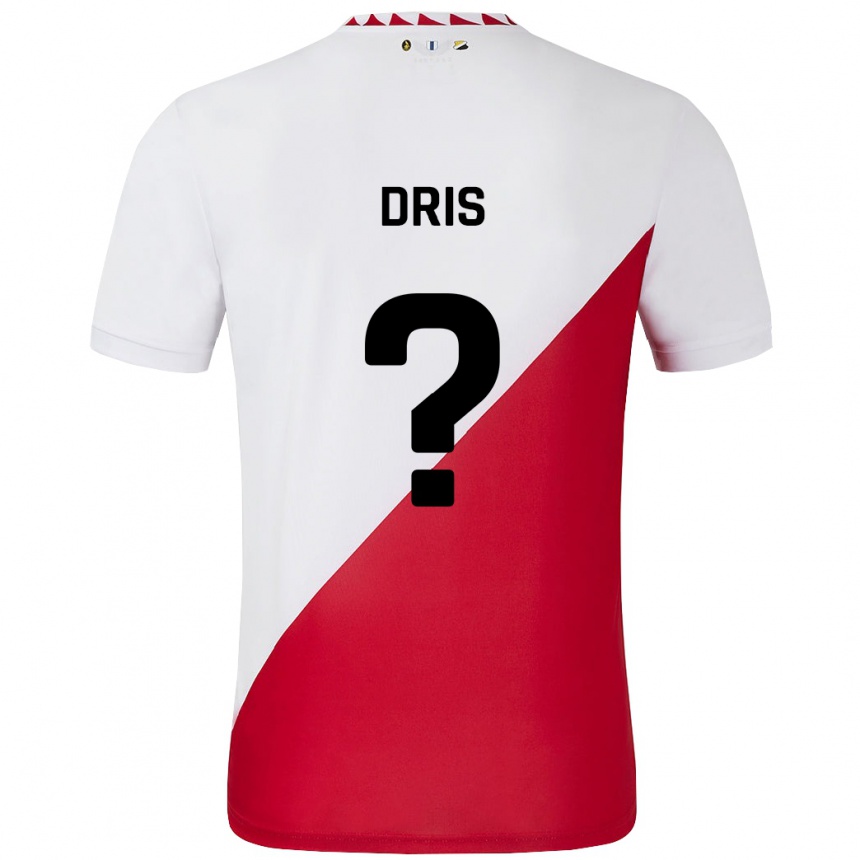 Women Football Sofiane Dris #0 White Red Home Jersey 2024/25 T-Shirt Za