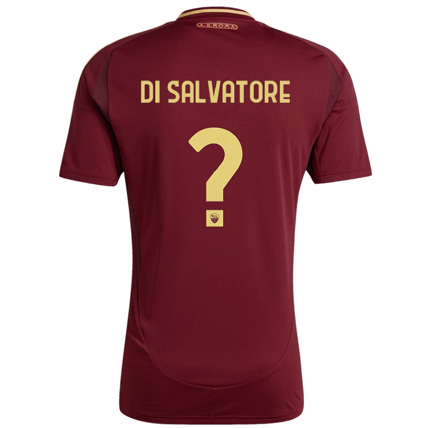 Women Football Diego Di Salvatore #0 Red Brown Gold Home Jersey 2024/25 T-Shirt Za