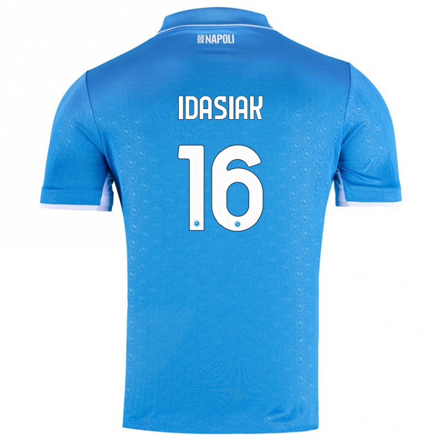 Women Football Hubert Idasiak #16 Sky Blue Home Jersey 2024/25 T-Shirt Za