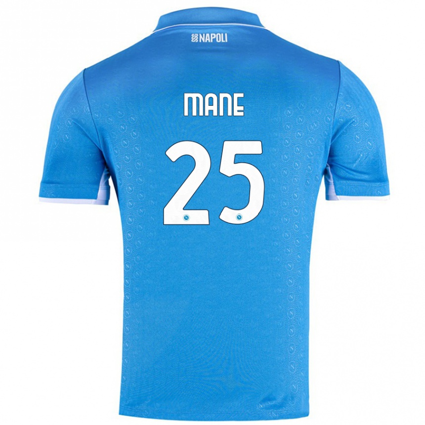 Women Football Balla Mousa Mane #25 Sky Blue Home Jersey 2024/25 T-Shirt Za