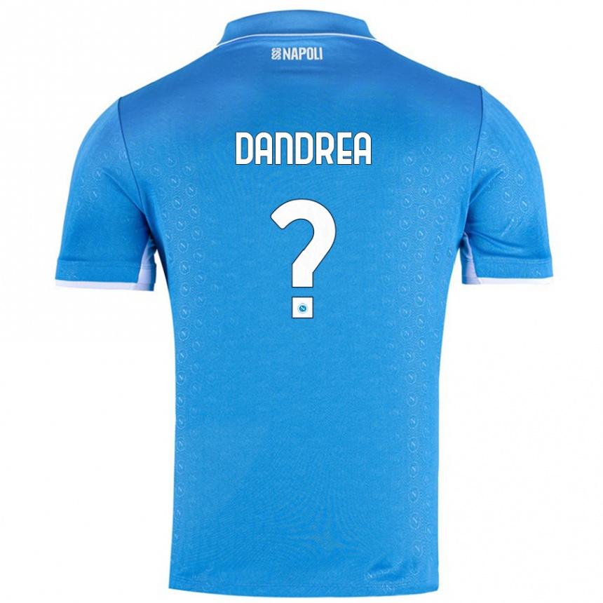 Women Football Alessandro Dandrea #0 Sky Blue Home Jersey 2024/25 T-Shirt Za