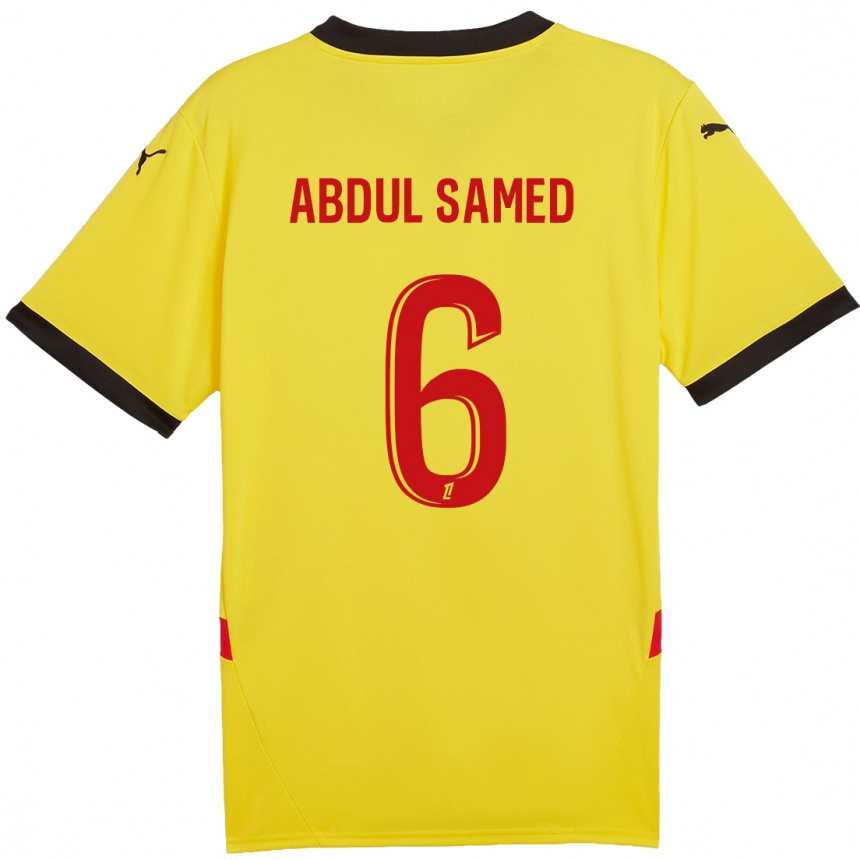 Women Football Salis Abdul Samed #6 Yellow Red Home Jersey 2024/25 T-Shirt Za